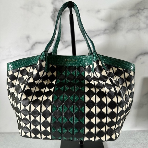 Serapian Mini Secret Bag in Mosaico Elaphe - Picture 7 of 11